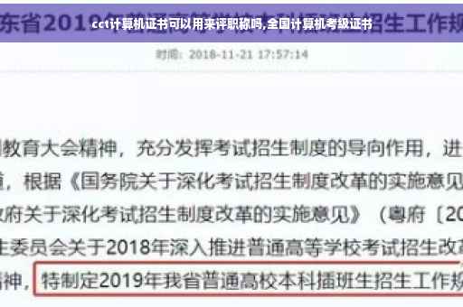 cct计算机证书可以用来评职称吗,全国计算机考级证书