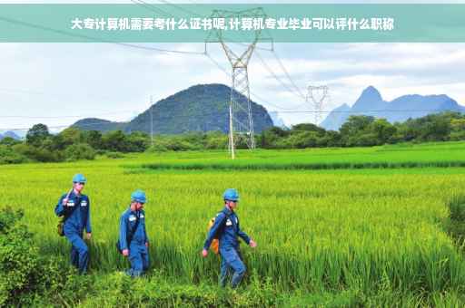 大专计算机需要考什么证书呢,计算机专业毕业可以评什么职称