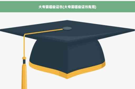大专要哪些证书(大专要哪些证书有用)