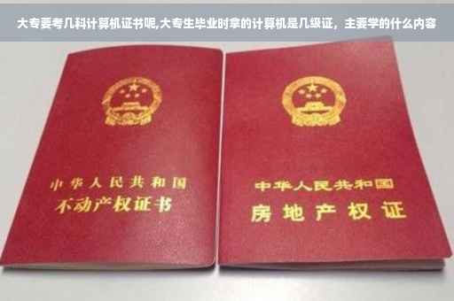 大专要考几科计算机证书呢,大专生毕业时拿的计算机是几级证，主要学的什么内容