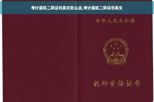 考计算机二级证书英文怎么说,考计算机二级证书英文