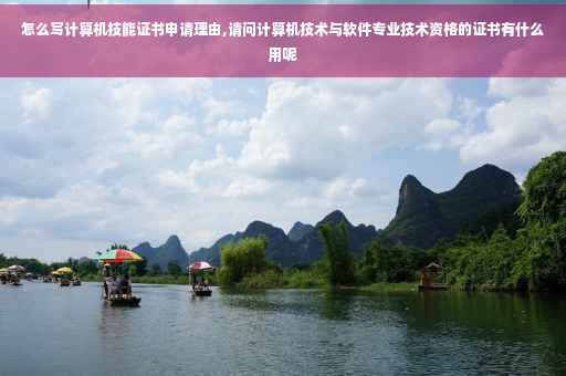 怎么写计算机技能证书申请理由,请问计算机技术与软件专业技术资格的证书有什么用呢