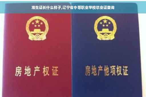 准生证长什么样子,辽宁省中等职业学校毕业证查询