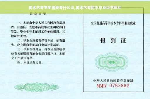 美术艺考学生需要考什么证,美术艺考初中毕业证书图片