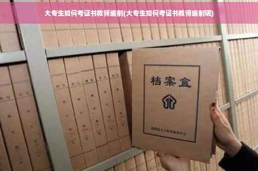 大专生如何考证书教师编制(大专生如何考证书教师编制呢)