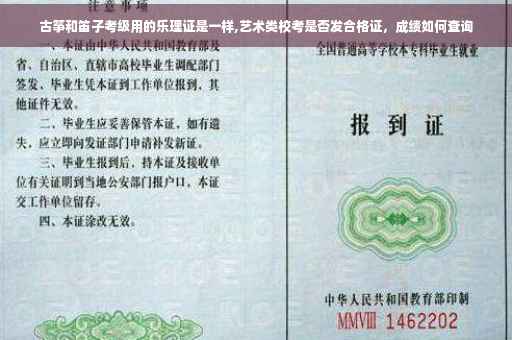 古筝和笛子考级用的乐理证是一样,艺术类校考是否发合格证，成绩如何查询