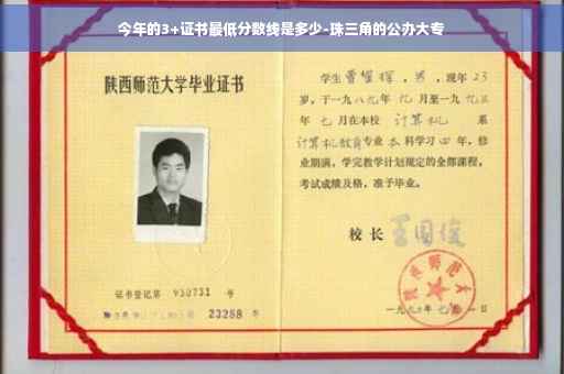 今年的3+证书最低分数线是多少-珠三角的公办大专