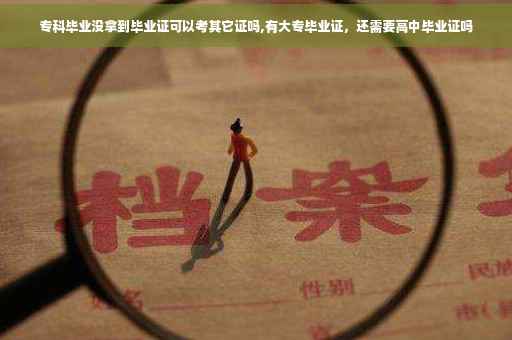 专科毕业没拿到毕业证可以考其它证吗,有大专毕业证，还需要高中毕业证吗