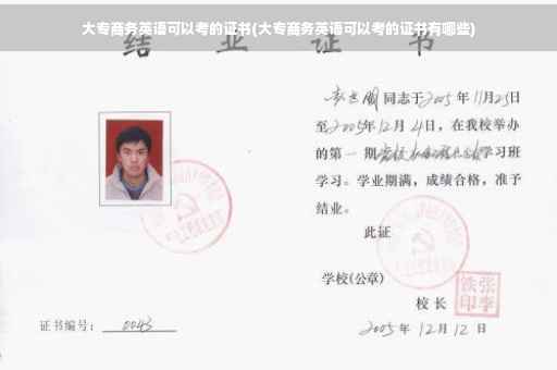 大专商务英语可以考的证书(大专商务英语可以考的证书有哪些)