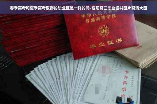 春季高考和夏季高考取得的毕业证是一样的吗-应届高三毕业证书图片高清大图