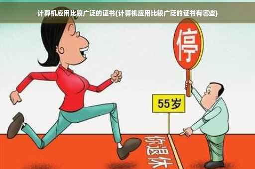 计算机应用比较广泛的证书(计算机应用比较广泛的证书有哪些)