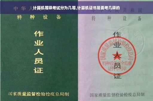 计算机等级考试分为几等,计算机证书是要考几级的