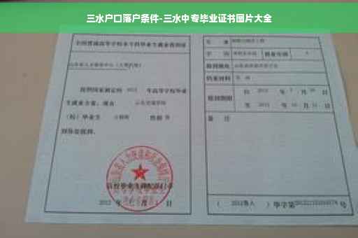 三水户口落户条件-三水中专毕业证书图片大全