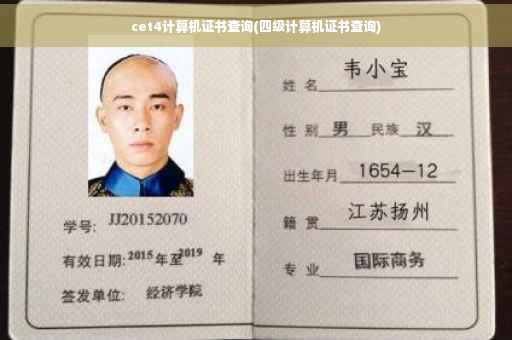 cet4计算机证书查询(四级计算机证书查询)