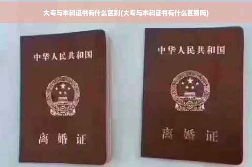 大专与本科证书有什么区别(大专与本科证书有什么区别吗)