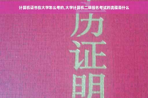 计算机证书在大学怎么考的,大学计算机二级报名考试的流程是什么
