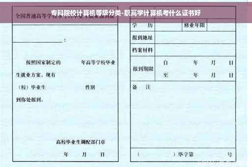 专科院校计算机等级分类-职高学计算机考什么证书好