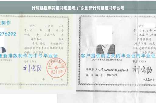 计算机程序员证书哪里考,广东创新计算机证书怎么考