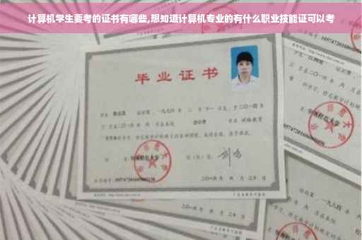计算机学生要考的证书有哪些,想知道计算机专业的有什么职业技能证可以考