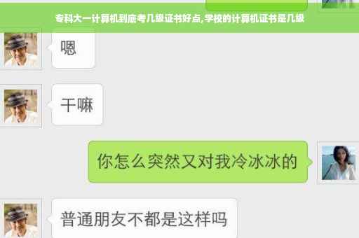 专科大一计算机到底考几级证书好点,学校的计算机证书是几级