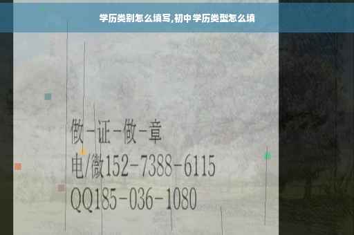 学历类别怎么填写,初中学历类型怎么填