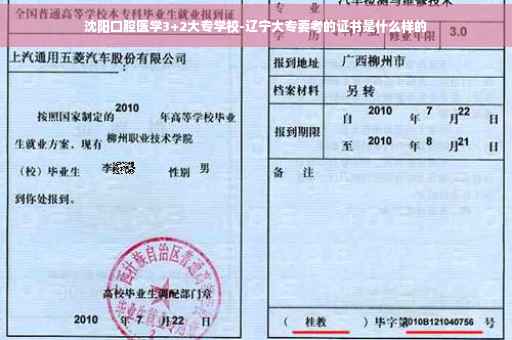沈阳口腔医学3+2大专学校-辽宁大专要考的证书是什么样的
