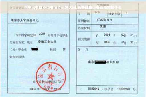西宁高中毕业证书图片高清大图,西宁健康证办理指南是什么