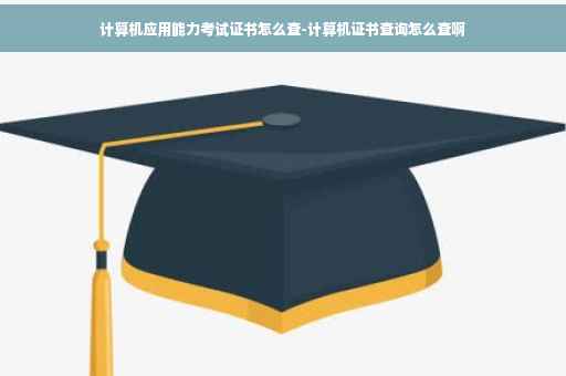 计算机应用能力考试证书怎么查-计算机证书查询怎么查啊