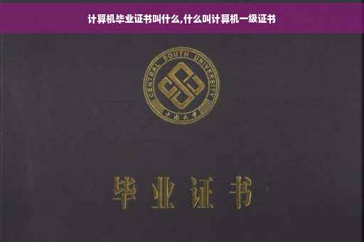 计算机毕业证书叫什么,什么叫计算机一级证书