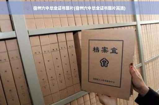 宿州六中毕业证书图片(宿州六中毕业证书图片高清)