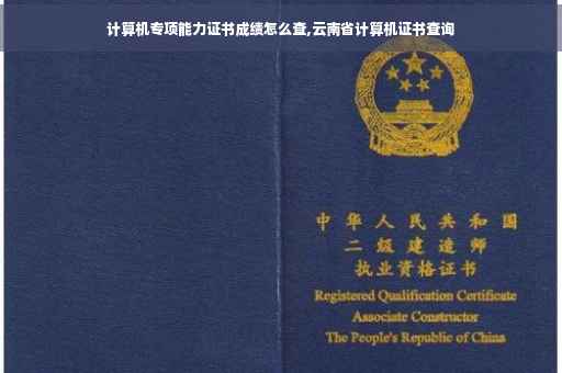 计算机专项能力证书成绩怎么查,云南省计算机证书查询