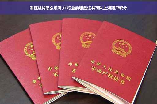 发证机构怎么填写,IT行业的哪些证书可以上海落户积分