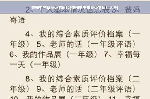 饶州中学毕业证书图片(饶州中学毕业证书图片大全)