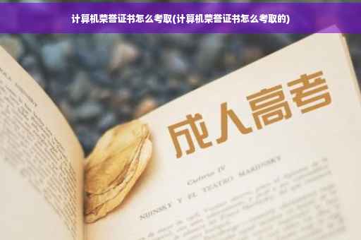 计算机荣誉证书怎么考取(计算机荣誉证书怎么考取的)