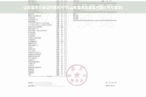 山东美术毕业证书图片尺寸(山东美术毕业证书图片尺寸要求)