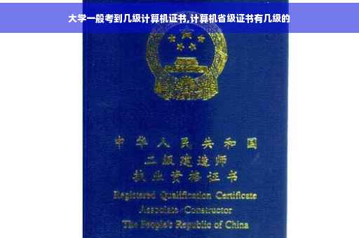 大学一般考到几级计算机证书,计算机省级证书有几级的