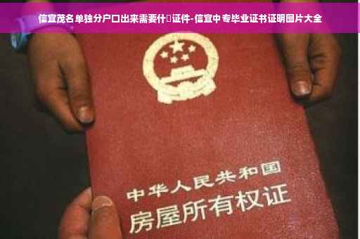 信宜茂名单独分户口出来需要什麼证件-信宜中专毕业证书证明图片大全