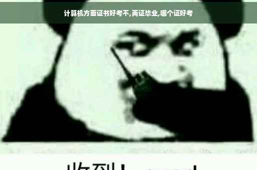 计算机方面证书好考不,两证毕业,哪个证好考