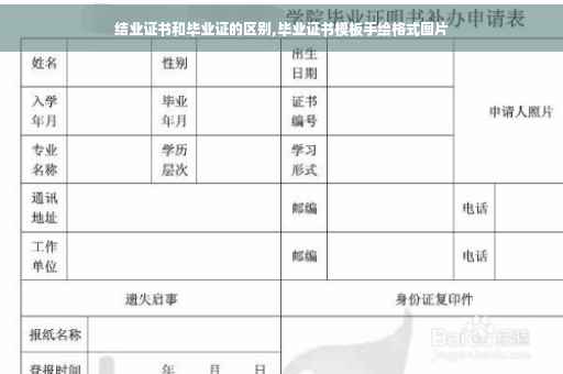 结业证书和毕业证的区别,毕业证书模板手绘格式图片