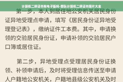 计算机二级证书有电子版吗-部队计算机二级证书图片大全