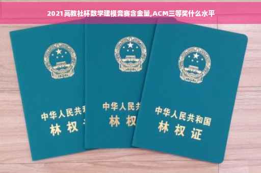 2021高教社杯数学建模竞赛含金量,ACM三等奖什么水平