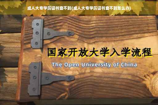 成人大专学历证书查不到(成人大专学历证书查不到怎么办)