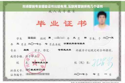 市场营销专业哪些证书比较有用,互联网营销师有几个证书