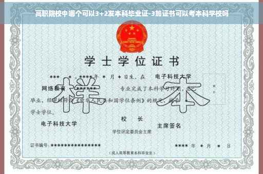 高职院校中哪个可以3+2发本科毕业证-3加证书可以考本科学校吗