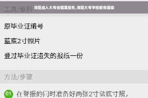 洛阳成人大专去哪里报名,洛阳大专学校都有哪些