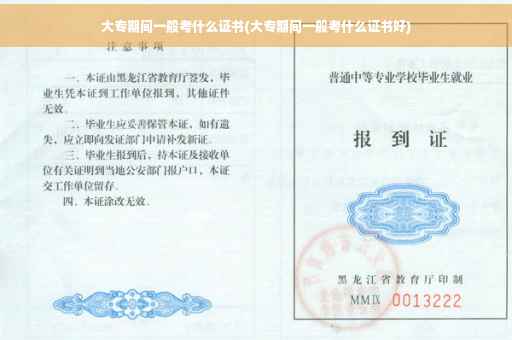 大专期间一般考什么证书(大专期间一般考什么证书好)