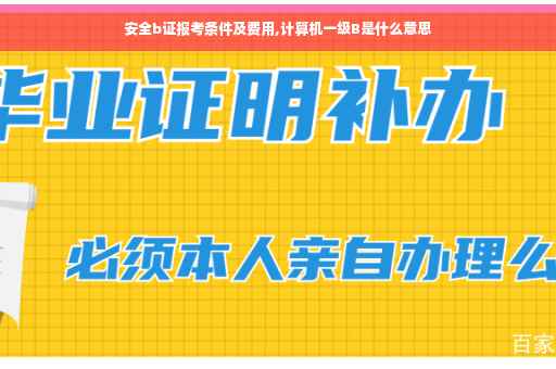 安全b证报考条件及费用,计算机一级B是什么意思