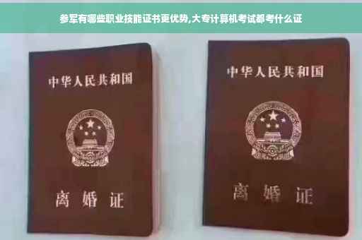 参军有哪些职业技能证书更优势,大专计算机考试都考什么证