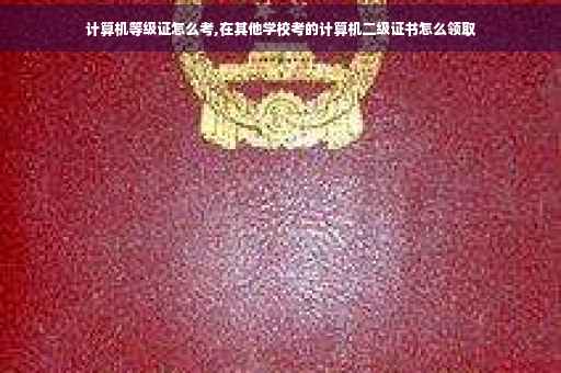 计算机等级证怎么考,在其他学校考的计算机二级证书怎么领取