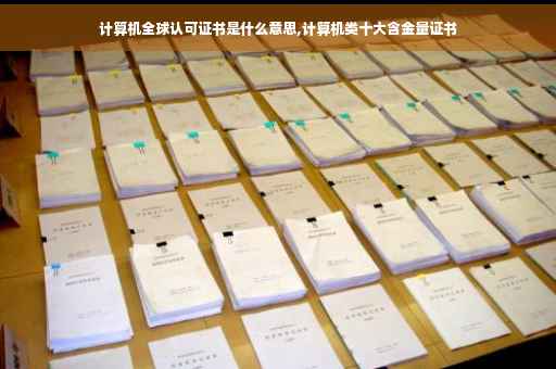 计算机全球认可证书是什么意思,计算机类十大含金量证书